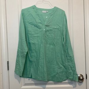 NWT - Kim Rogers Green Blouse
